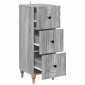 vidaXL Ντουλάπι με Συρτάρια Γκρι Sonoma 33 x 34,5 x 90 εκ