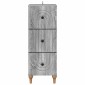vidaXL Ντουλάπι με Συρτάρια Γκρι Sonoma 33 x 34,5 x 90 εκ