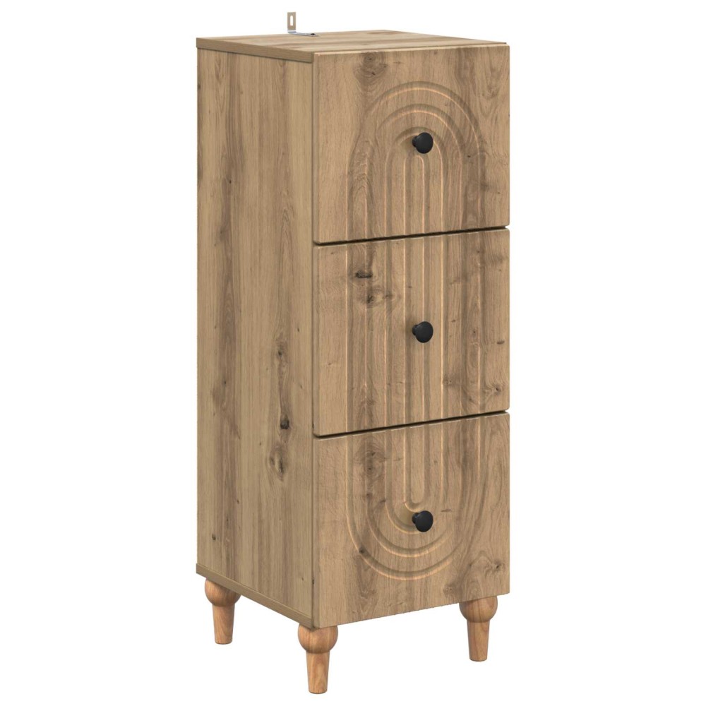 vidaXL Ντουλάπι με Συρτάρια 33 x 34,5 x 90 εκ Επεξεργασμένο Ξύλο
