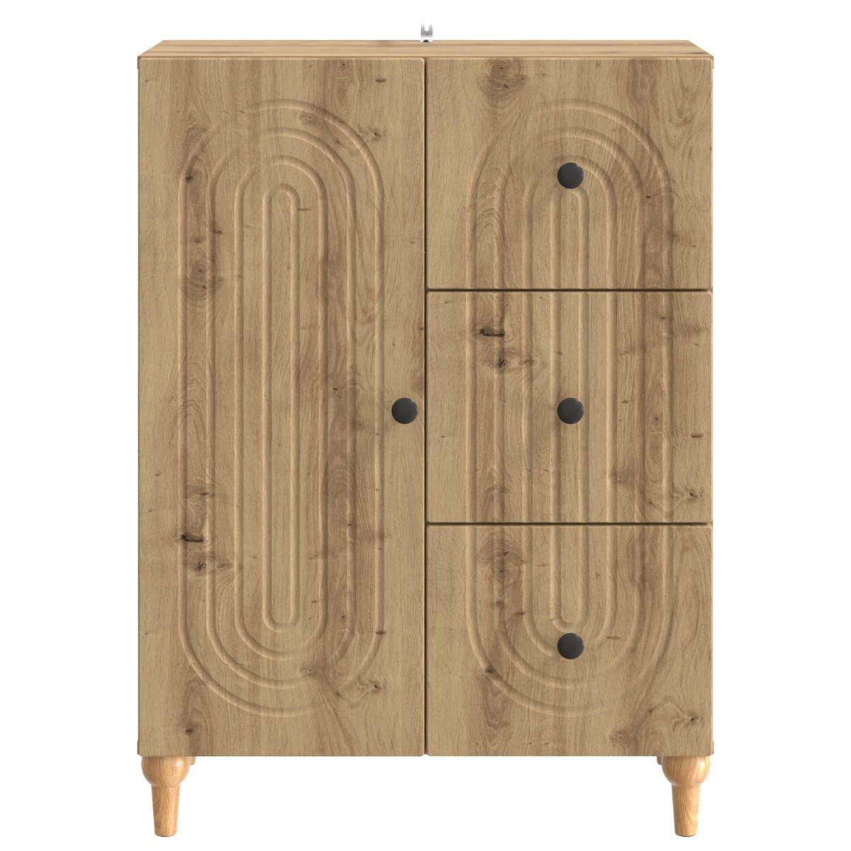 vidaXL Πλαϊνό γραφείο Artisan Δρυς 66 x 34,5 x 90 εκ