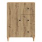vidaXL Πλαϊνό γραφείο Artisan Δρυς 66 x 34,5 x 90 εκ