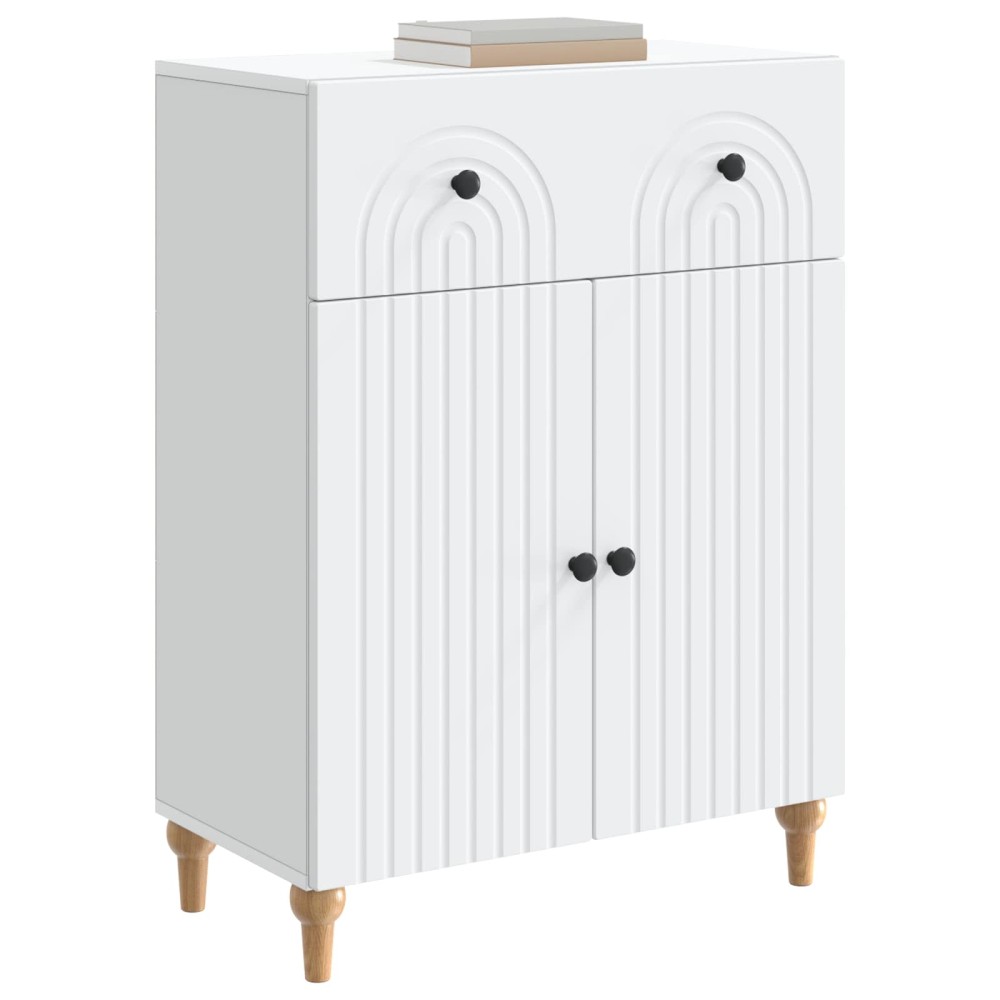 vidaXL Πλαϊνό γραφείο Λευκό 66 x 34,5 x 90 εκ Επεξεργασμένο Ξύλο