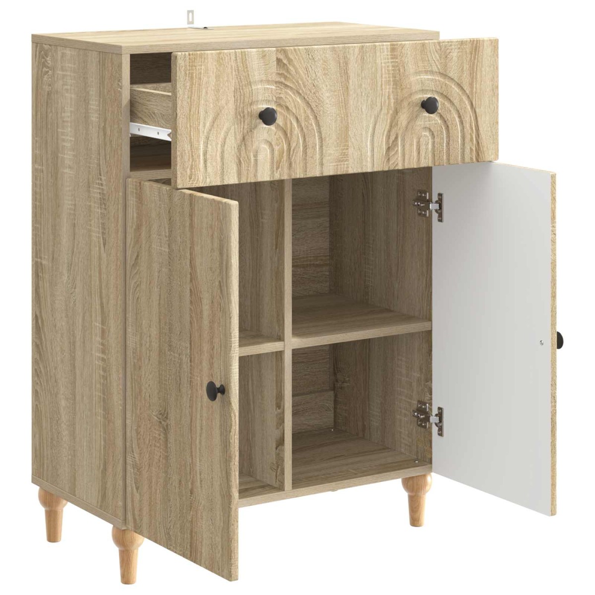 vidaXL Πλαϊνό γραφείο Sonoma Δρυς 66 x 34,5 x 90 εκ Επεξεργασμένο Ξύλο