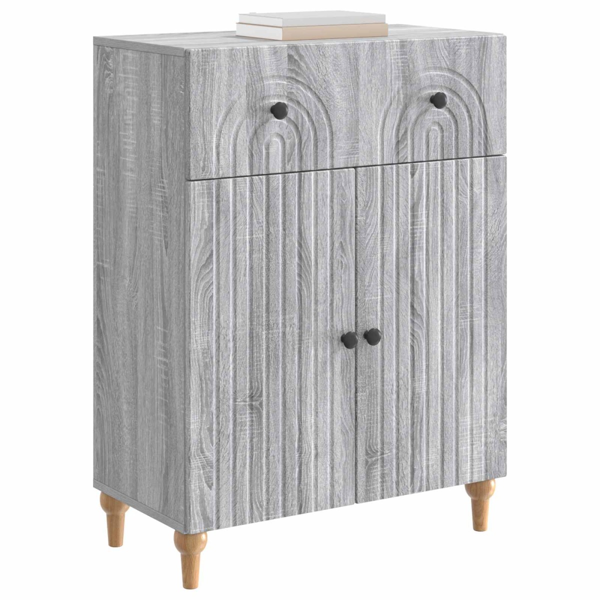 vidaXL Πλαϊνό γραφείο Γκρι Sonoma 66 x 34,5 x 90 εκ Επεξεργασμένο Ξύλο