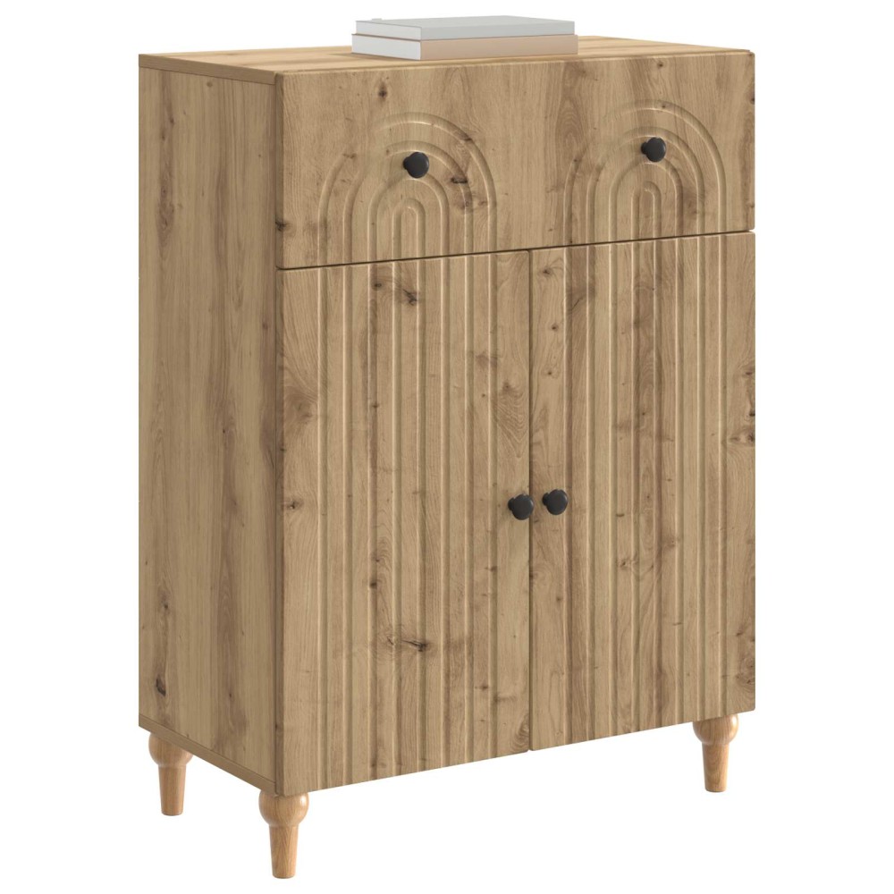 vidaXL Πλαϊνό γραφείο Artisan Δρυς 66 x 34,5 x 90 εκ