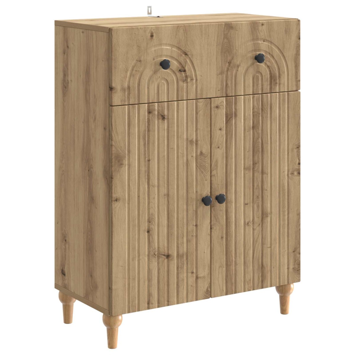 vidaXL Πλαϊνό γραφείο Artisan Δρυς 66 x 34,5 x 90 εκ