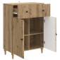 vidaXL Πλαϊνό γραφείο Artisan Δρυς 66 x 34,5 x 90 εκ