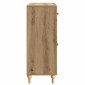 vidaXL Πλαϊνό γραφείο Artisan Δρυς 66 x 34,5 x 90 εκ
