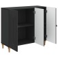 vidaXL Πλαϊνό γραφείο Μαύρο 89 x 34,5 x 80 εκ Επεξεργασμένο Ξύλο