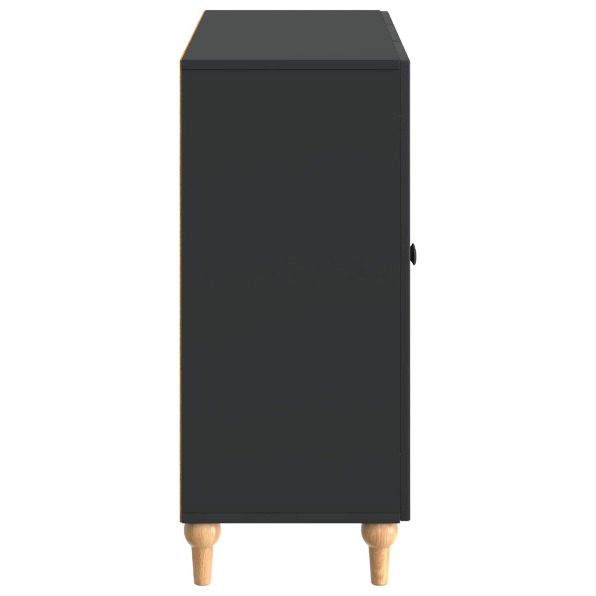vidaXL Πλαϊνό γραφείο Μαύρο 89 x 34,5 x 80 εκ Επεξεργασμένο Ξύλο