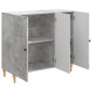vidaXL Πλαϊνό γραφείο Γκρι Σκυροδέματος 89 x 34,5 x 80 εκ