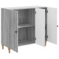 vidaXL Πλαϊνό γραφείο Γκρι Sonoma 89 x 34,5 x 80 εκ Επεξεργασμένο Ξύλο