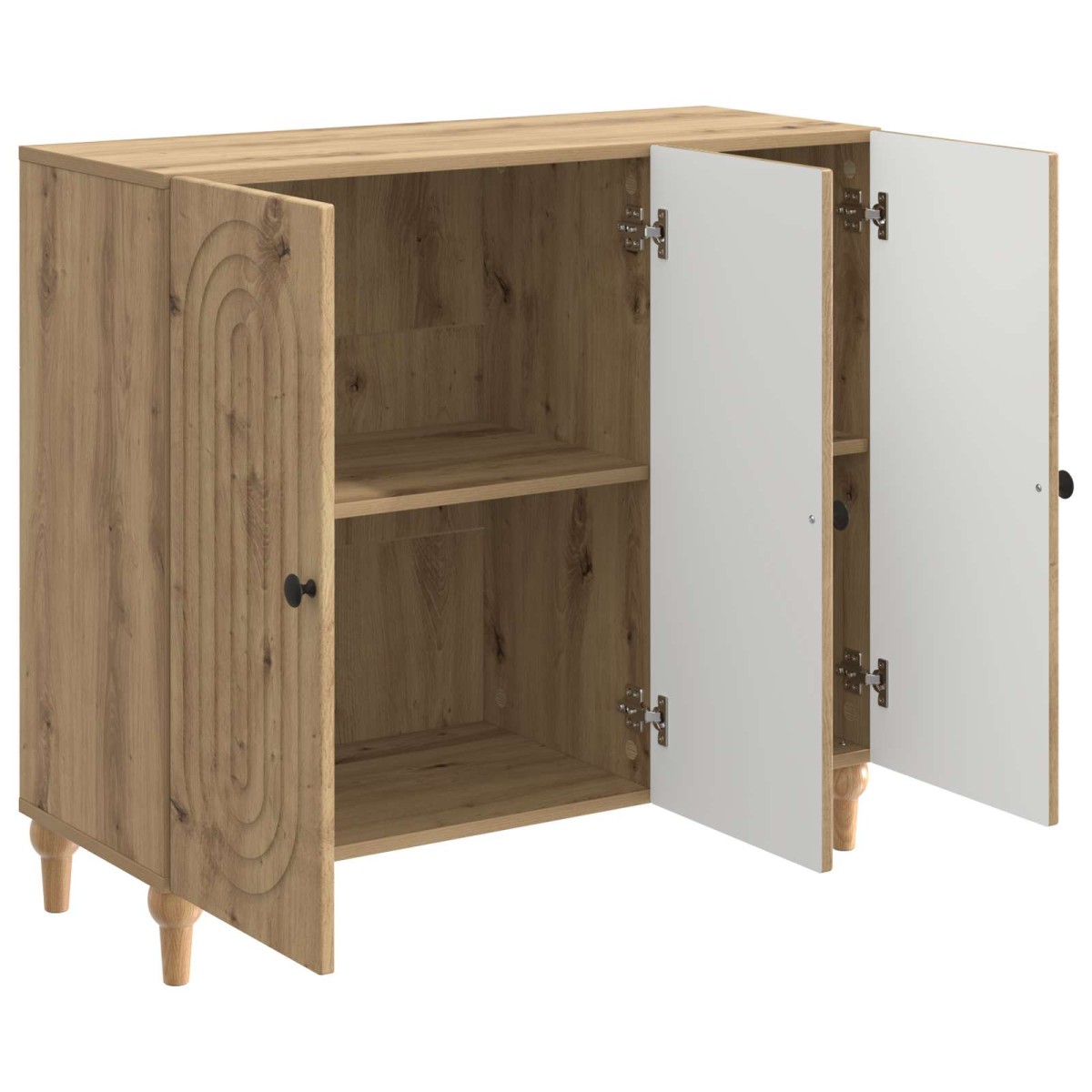 vidaXL Πλαϊνό γραφείο Artisan Δρυς 89 x 34,5 x 80 εκ