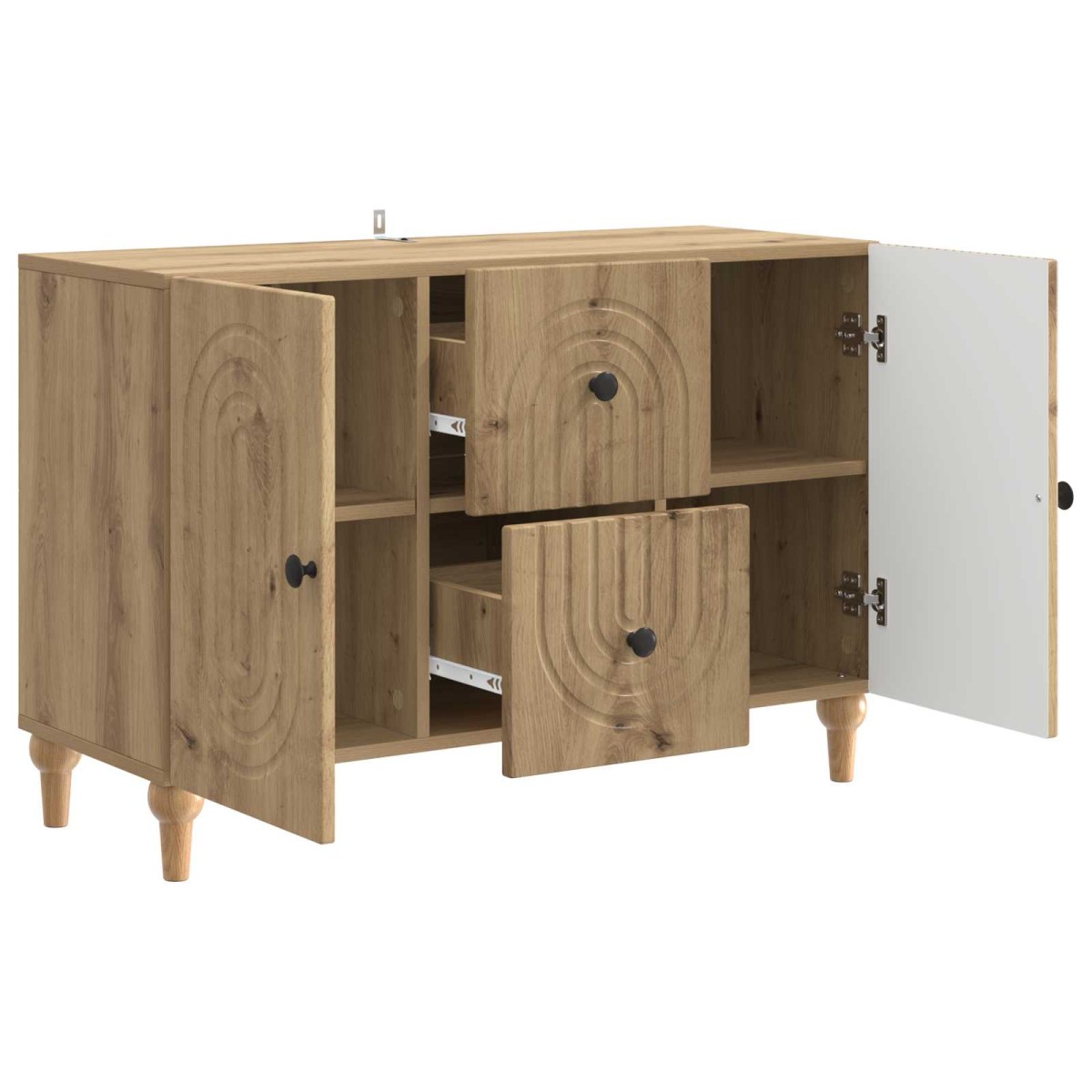 vidaXL Ντουλάπι TV Artisan Δρυς 89 x 34,5 x 60 εκ. Επεξεργασμένο Ξύλο