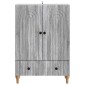 vidaXL Πλαϊνό γραφείο με συρτάρι Γκρι Sonoma 66 x 34,5 x 95 εκ.