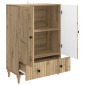vidaXL Πλαϊνό γραφείο Artisan Δρυς 66 x 34,5 x 95 εκ.