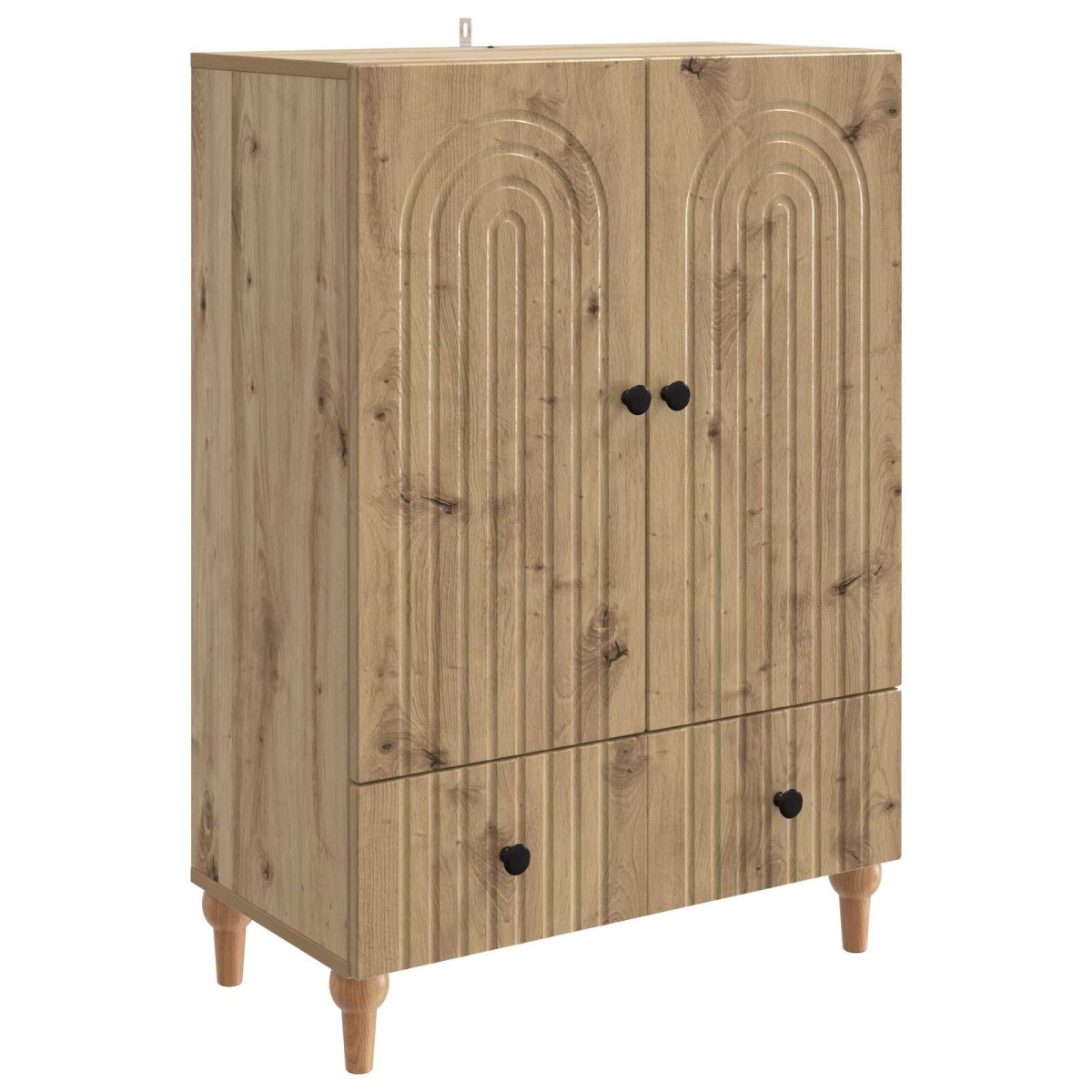vidaXL Πλαϊνό γραφείο Artisan Δρυς 66 x 34,5 x 95 εκ.
