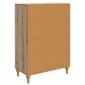 vidaXL Πλαϊνό γραφείο Artisan Δρυς 66 x 34,5 x 95 εκ.