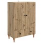 vidaXL Πλαϊνό γραφείο Artisan Δρυς 66 x 34,5 x 95 εκ.