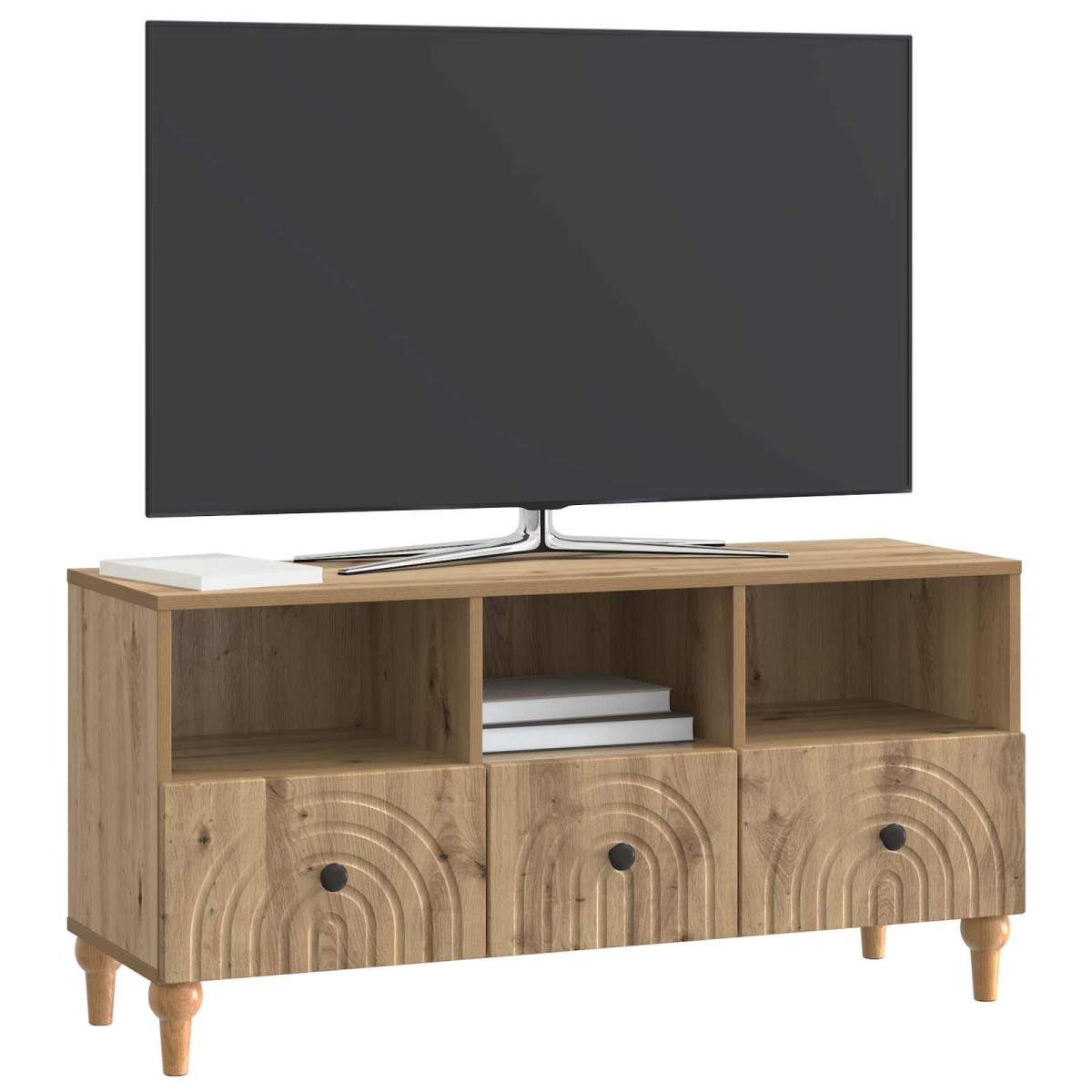 vidaXL Ντουλάπι TV 102 x 34,5 x 50 εκ. Τεχνίτικη Δρυς
