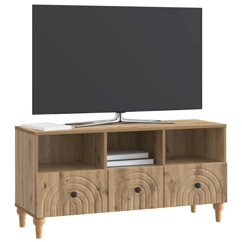 vidaXL Ντουλάπι TV 102 x 34,5 x 50 εκ. Τεχνίτικη Δρυς
