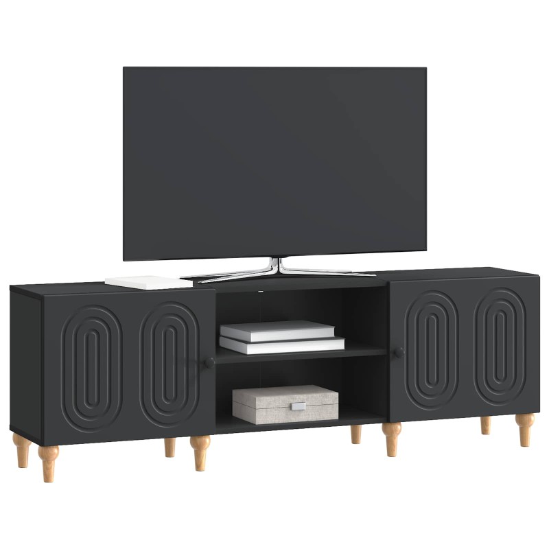 vidaXL Ντουλάπι TV Μαύρο 150 x 31 x 50 εκ. Επεξεργασμένο Ξύλο