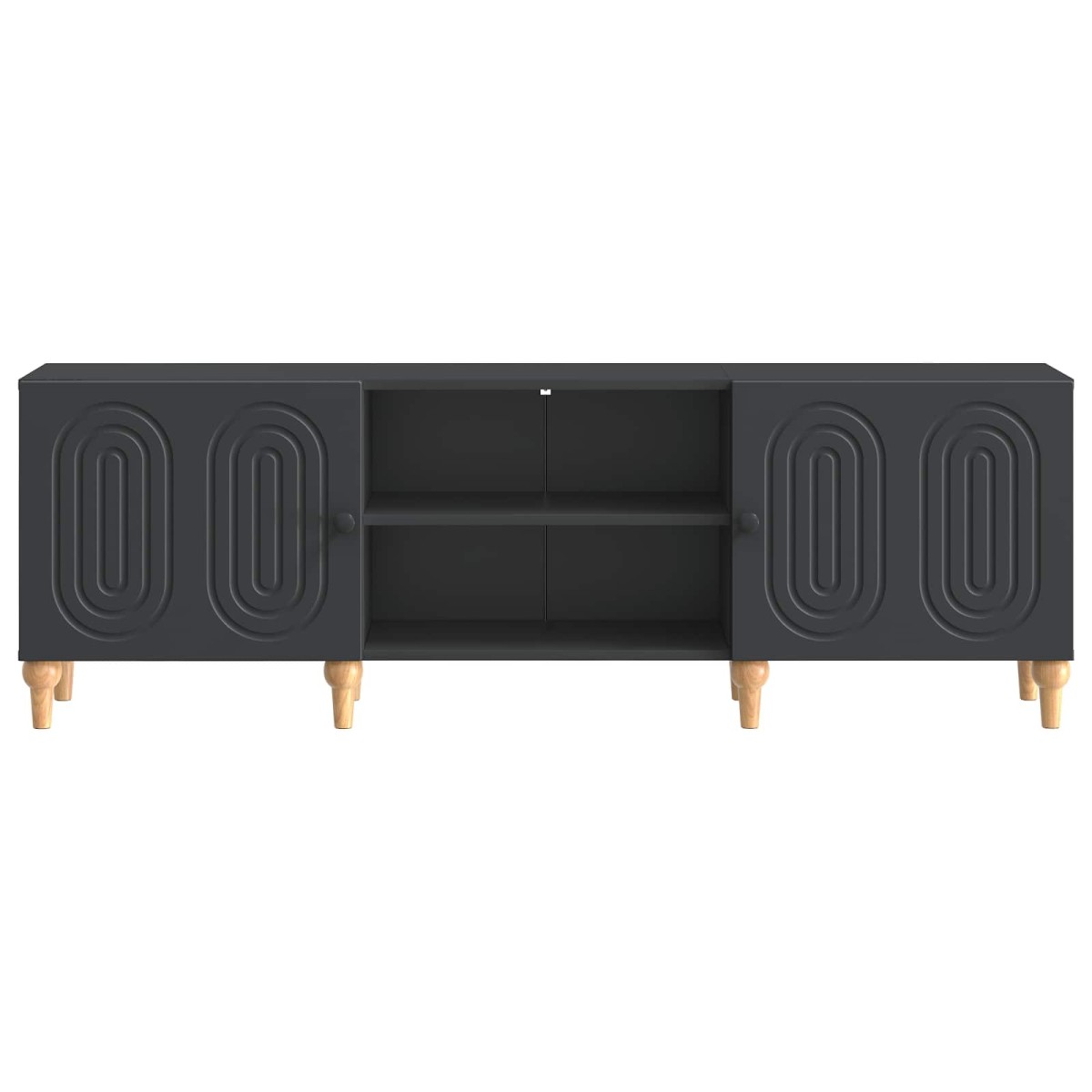 vidaXL Ντουλάπι TV Μαύρο 150 x 31 x 50 εκ. Επεξεργασμένο Ξύλο