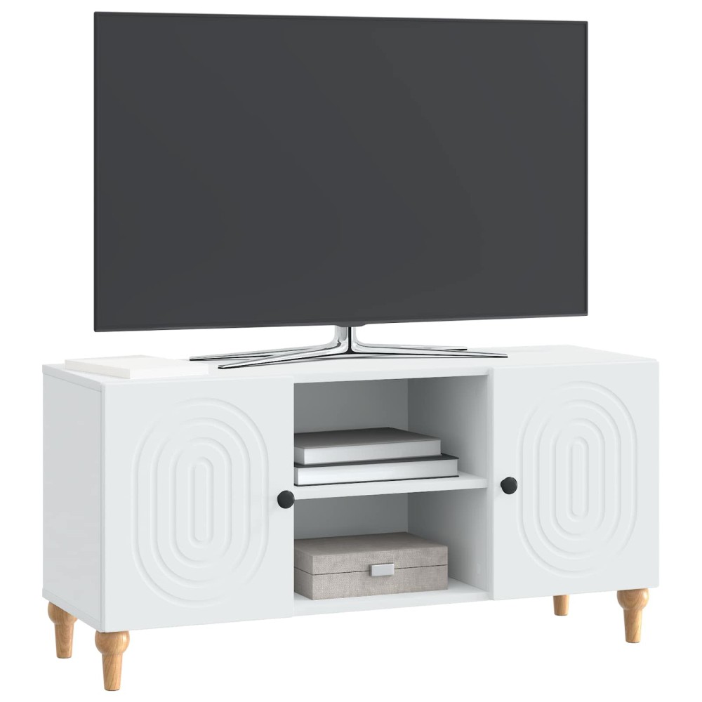 vidaXL Ντουλάπι TV Λευκό 102 x 34,5 x 50 εκ. Επεξεργασμένο Ξύλο
