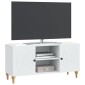 vidaXL Ντουλάπι TV Λευκό 102 x 34,5 x 50 εκ. Επεξεργασμένο Ξύλο