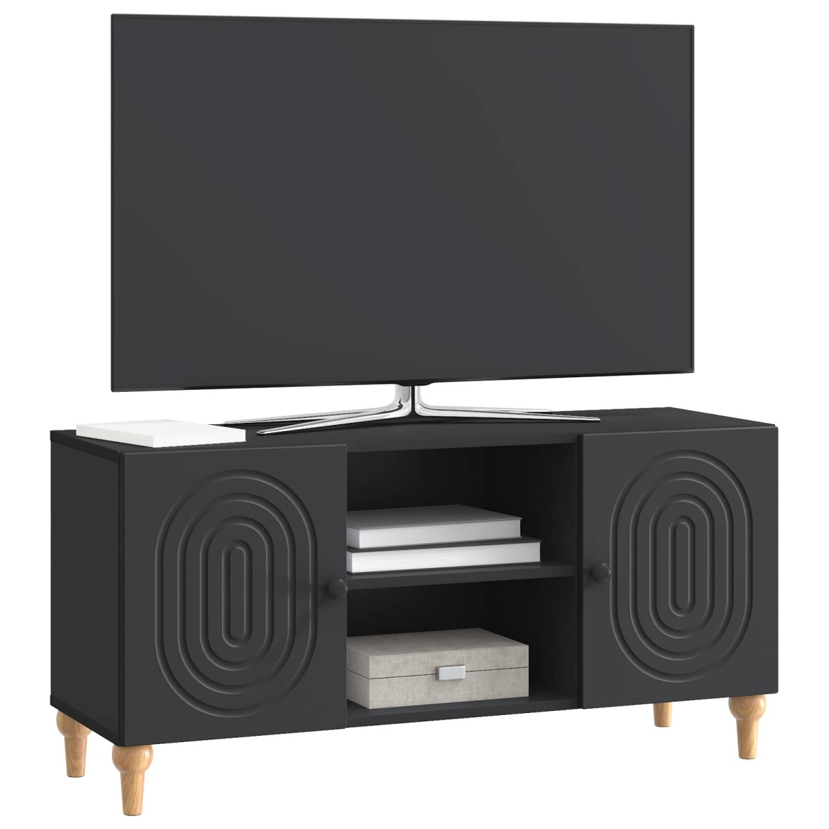 vidaXL Ντουλάπι TV Μαύρο 102 x 34,5 x 50 εκ. Επεξεργασμένο Ξύλο
