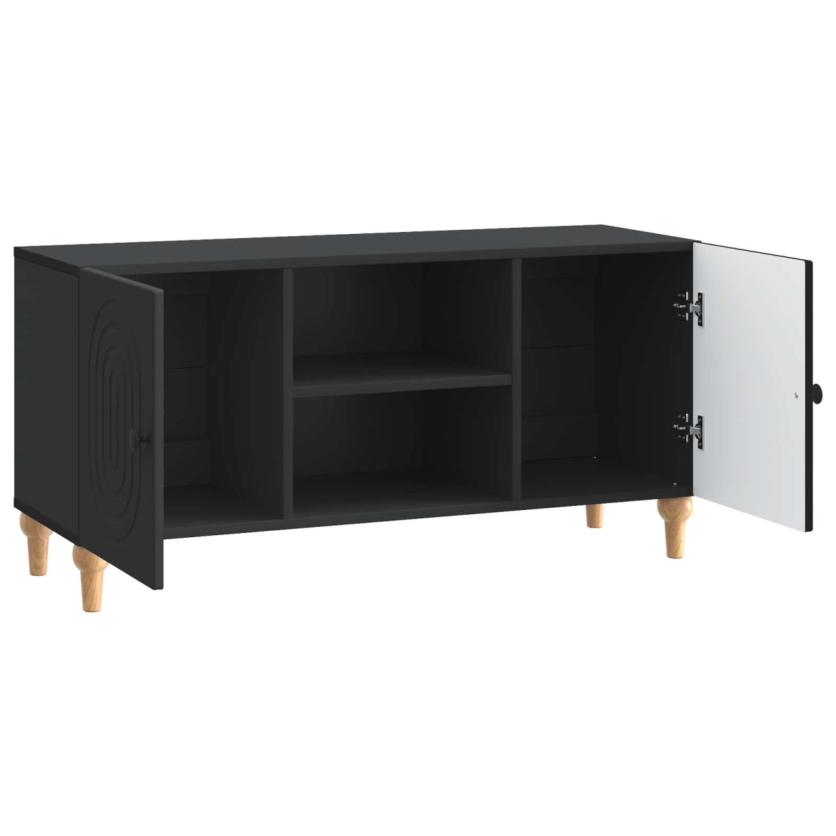 vidaXL Ντουλάπι TV Μαύρο 102 x 34,5 x 50 εκ. Επεξεργασμένο Ξύλο