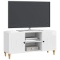 vidaXL Ντουλάπι TV Γυαλιστερό Λευκό 102 x 34,5 x 50 εκ.