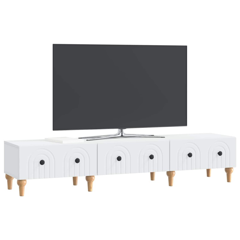 vidaXL Ντουλάπι TV Λευκό 147 x 34,5 x 30 εκ Επεξεργασμένο Ξύλο