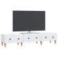 vidaXL Ντουλάπι TV Λευκό 147 x 34,5 x 30 εκ Επεξεργασμένο Ξύλο