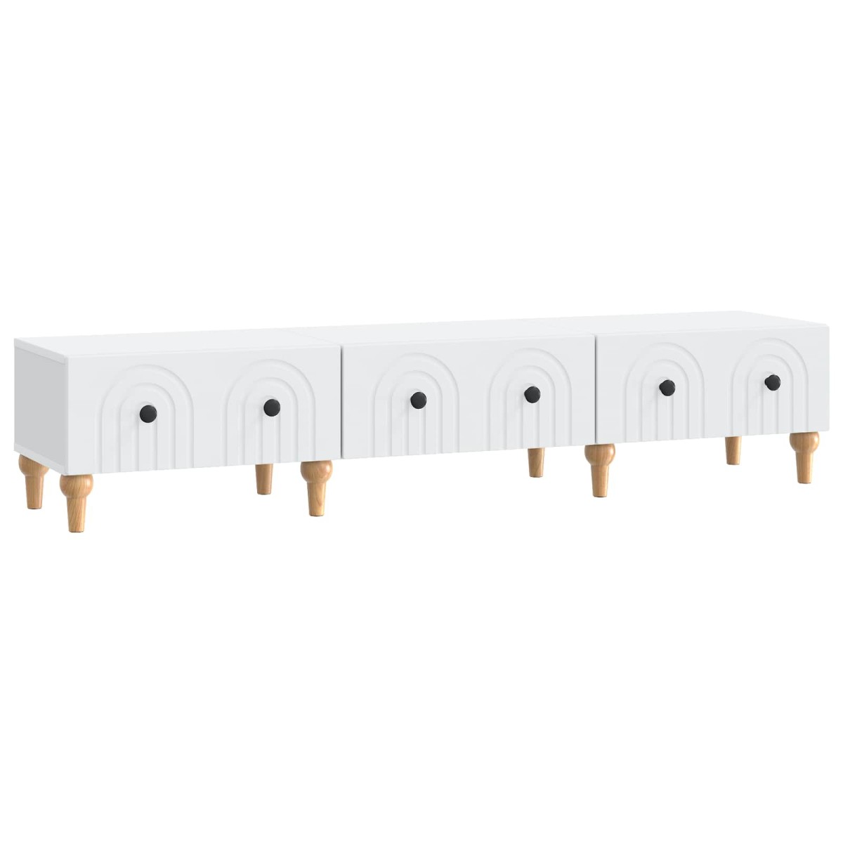 vidaXL Ντουλάπι TV Λευκό 147 x 34,5 x 30 εκ Επεξεργασμένο Ξύλο