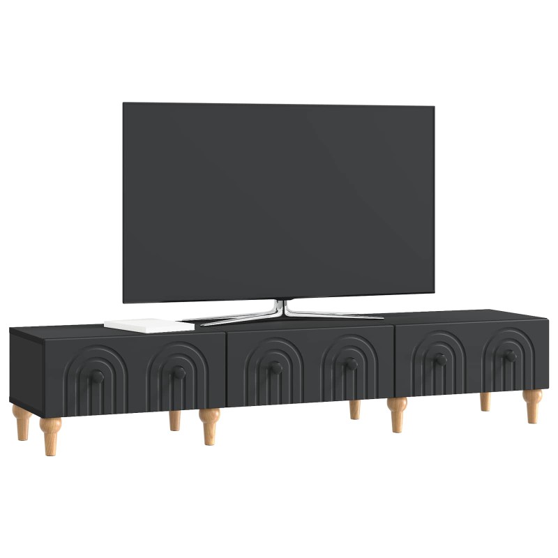 vidaXL Ντουλάπι TV Μαύρο 147 x 34,5 x 30 εκ Επεξεργασμένο Ξύλο