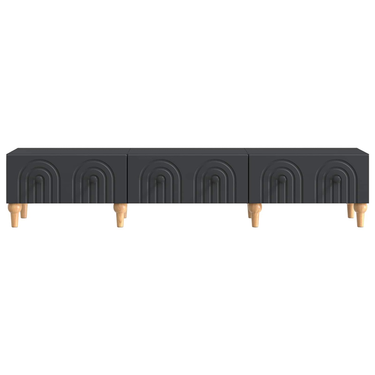vidaXL Ντουλάπι TV Μαύρο 147 x 34,5 x 30 εκ Επεξεργασμένο Ξύλο