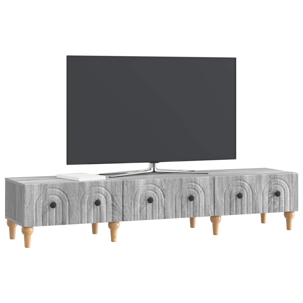 vidaXL Ντουλάπι TV Γκρι Sonoma 147 x 34,5 x 30 εκ Επεξεργασμένο Ξύλο