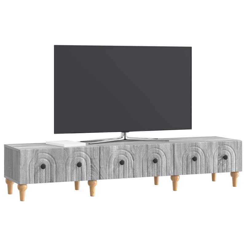 vidaXL Ντουλάπι TV Γκρι Sonoma 147 x 34,5 x 30 εκ Επεξεργασμένο Ξύλο