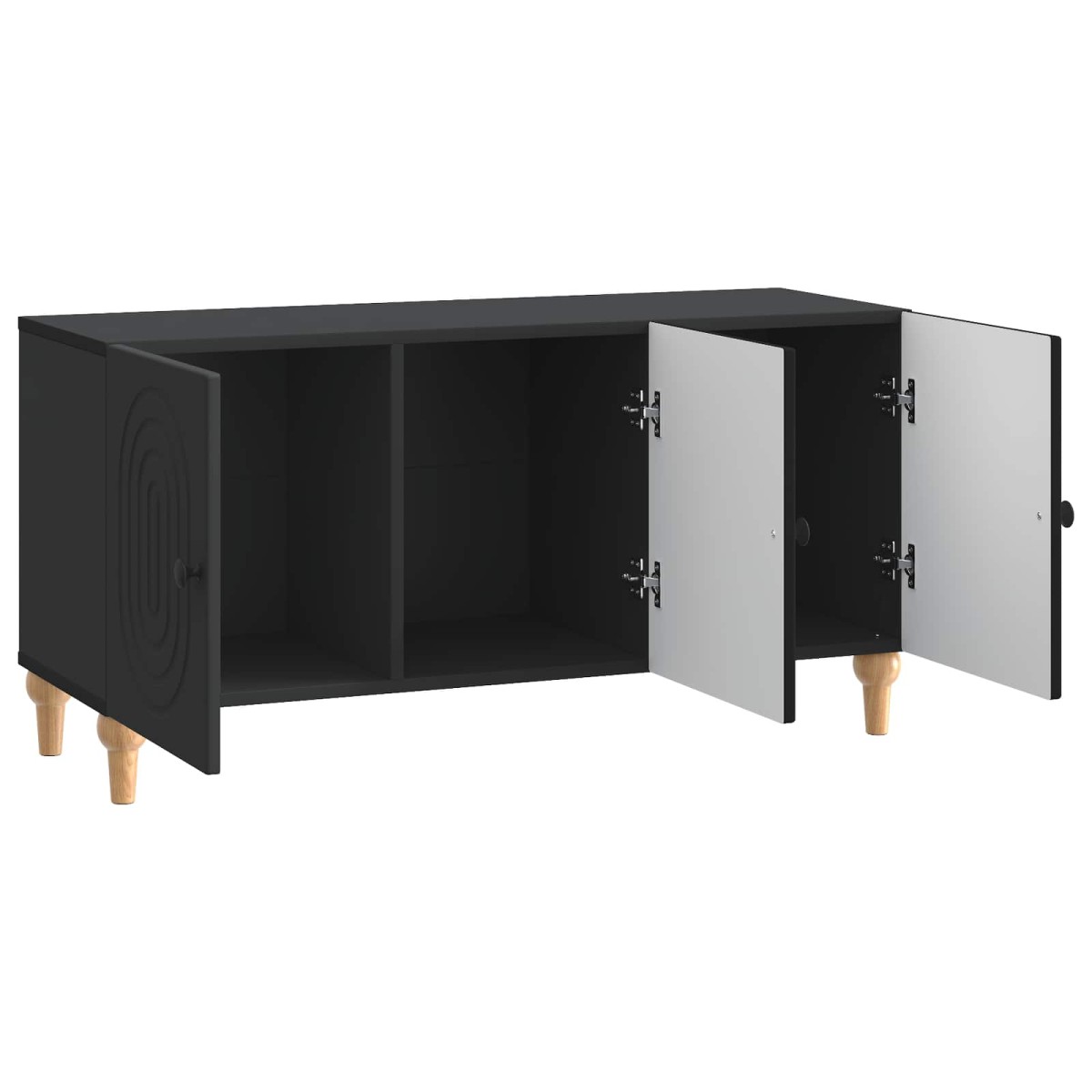 vidaXL Ντουλάπι TV Μαύρο 99 x 34,5 x 50 εκ. Επεξεργασμένο Ξύλο
