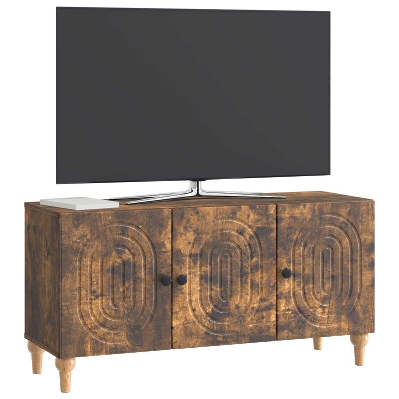 vidaXL Ντουλάπι TV Καπνισμένο Ξύλο Δρυός 99 x 34,5 x 50 εκ.
