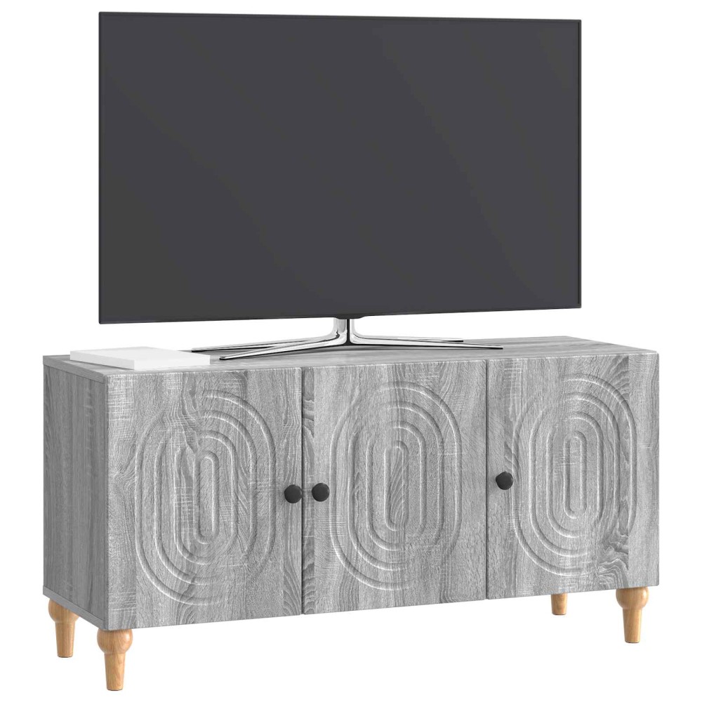 vidaXL Ντουλάπι TV Γκρι Sonoma 99 x 34,5 x 50 εκ. Επεξεργασμένο Ξύλο