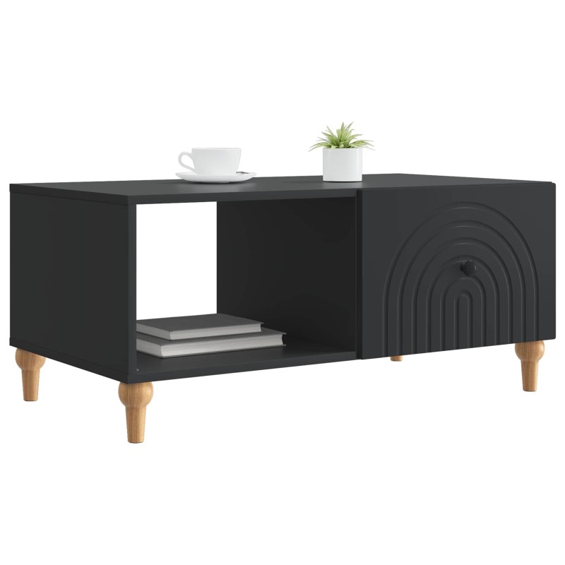 vidaXL Τραπεζάκι σαλονιού Μαύρο 90 x 50 x 40 cm Επεξεργασμένο Ξύλο