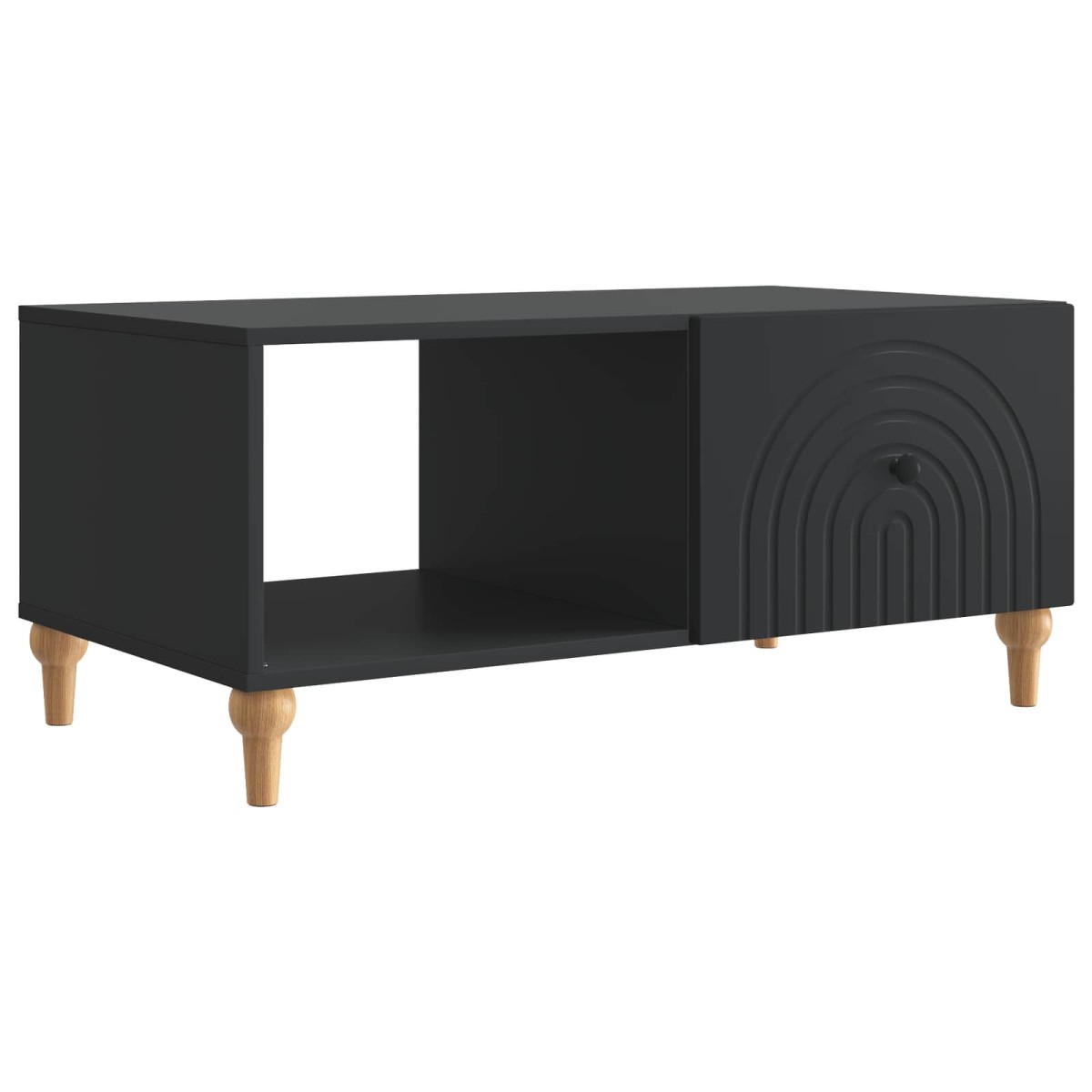 vidaXL Τραπεζάκι σαλονιού Μαύρο 90 x 50 x 40 cm Επεξεργασμένο Ξύλο