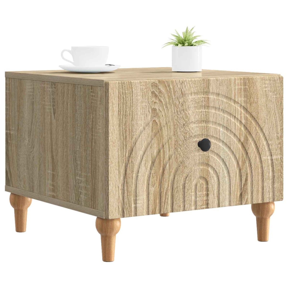 vidaXL Τραπεζάκι σαλονιού με συρτάρι Sonoma Δρυς 49 x 50 x 40 εκ