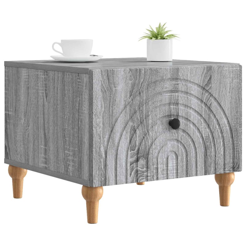 vidaXL Τραπεζάκι σαλονιού με συρτάρι Γκρι Sonoma 49 x 50 x 40 εκ