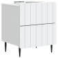 vidaXL Κομοδίνο Λευκό 43 x 34,5 x 49,5 εκ Επεξεργασμένο Ξύλο