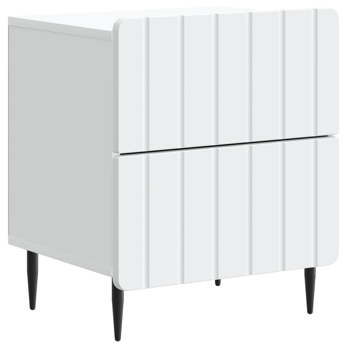 vidaXL Κομοδίνο Λευκό 43 x 34,5 x 49,5 εκ Επεξεργασμένο Ξύλο