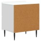 vidaXL Κομοδίνο Λευκό 43 x 34,5 x 49,5 εκ Επεξεργασμένο Ξύλο