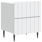 vidaXL Κομοδίνο 2 τεμ. Λευκό 43 x 34,5 x 49,5 εκ Επεξεργασμένο Ξύλο